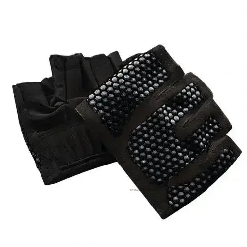 1pair Gym Half Finger Gloves Men Women Anti-Slip Silicone Workout Glove Pull Up Power Weight Lifting Grips Hand Plam Protector