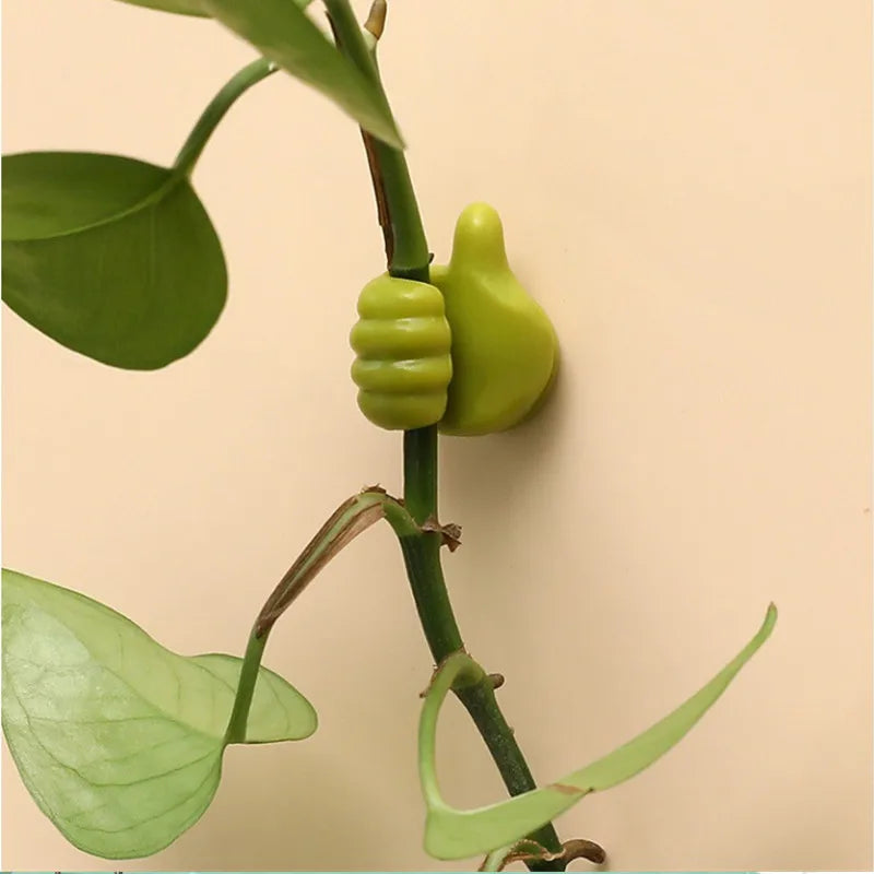 2pcs Self-Adhesive Wall Decoration Hook Creative Silicone Thumb Key Hanger Hook Home/Office Data Cable Clip Wire Desk Organizer