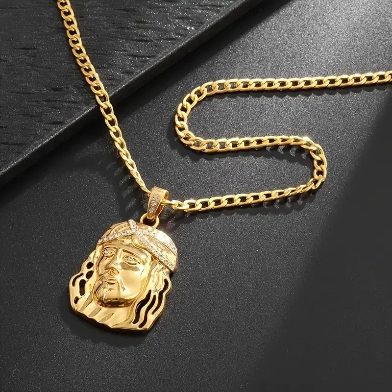 Exquisite Christ The Savior Jesus Necklace Men Women Religious Prayer Lucky Amulet Jewelry