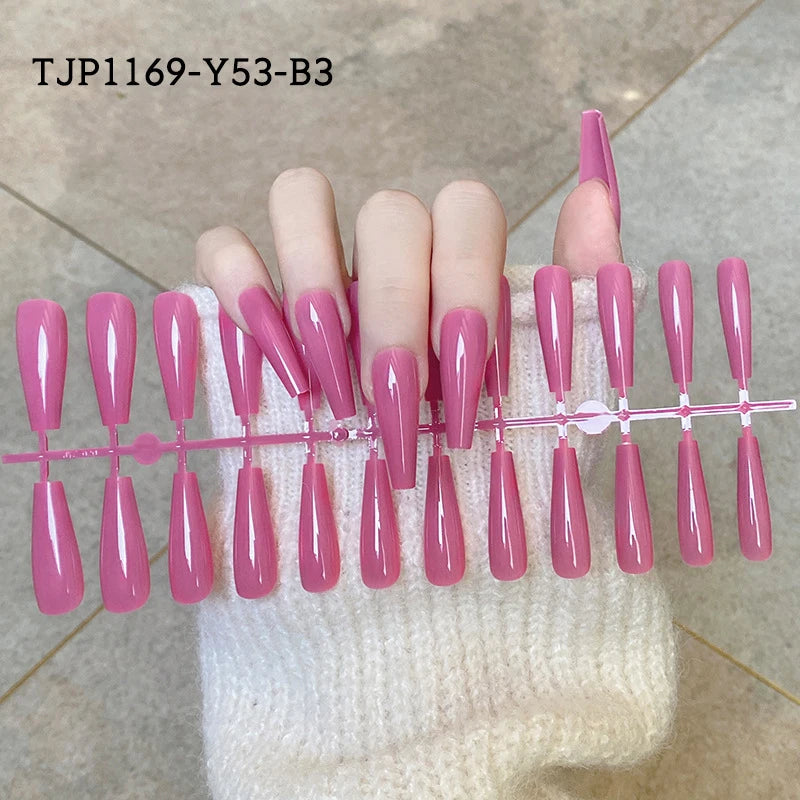 24Pcs/Set White French Press on Fake Nails Full Cover Artificial Wearable Nail Beauty Tips Naked French White False Nails Art
