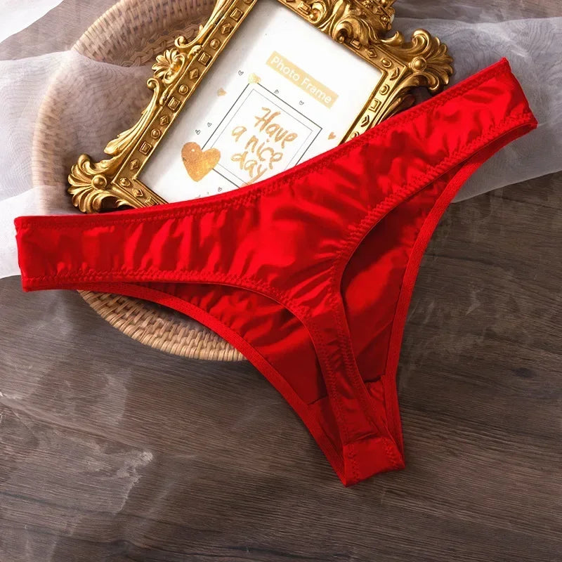 Ice Silk Panties Women Lingerie Underwear Low Waist Seamless Quick-drying Skin-friendly Breathable Briefs Women Intimates Brief