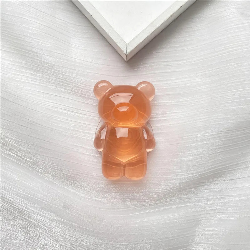 Korea Glitter Bear Cell Phone Holder Grip Tok Bracket for iPhone Samsung Xiaomi Foldable Car Folding Mobile Socket Stand
