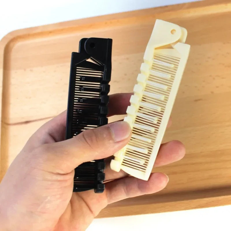 Student Two Types of Comb Teeth Foldable Combs Women Men Folding Pocket Comb for Travel Styling Tool Mini Portable Hair Brush