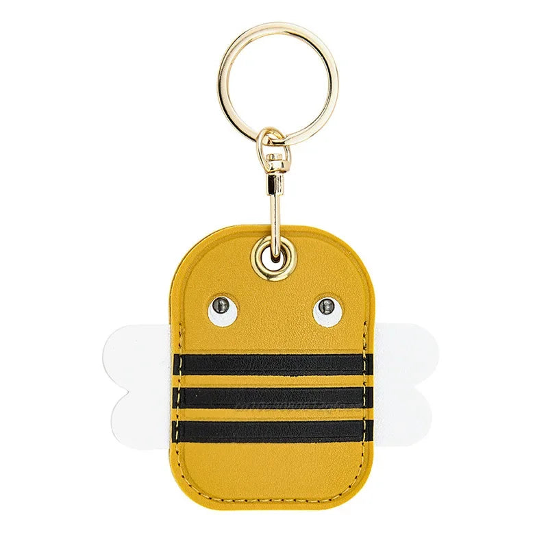 Cute Strawberry Lemon Case for Apple Airtag Protection PU Leather Cover Pendant GPS Anti-lost Keychain Case Pet Dog Cat Collar