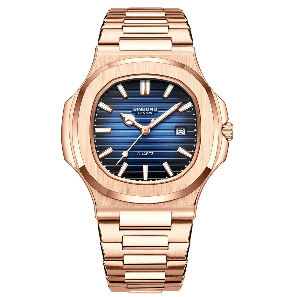 UTHAI CQ249 Luxury men's quartz Watch waterproof ultra-thin watch stainless steel Man watch clock sport Relo watches for man