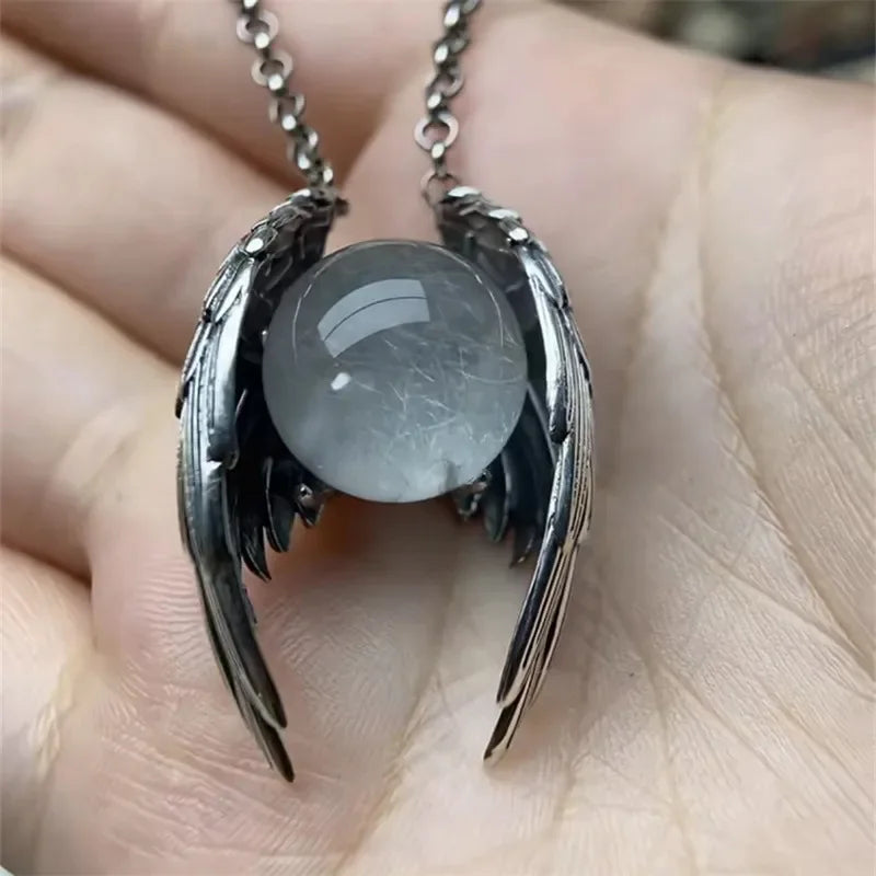 The New Ghost Wing Crystal Retro Necklace Is Fashionable, Unique and Personalized. It Is An Aged Pendant and A Pendant Accessory