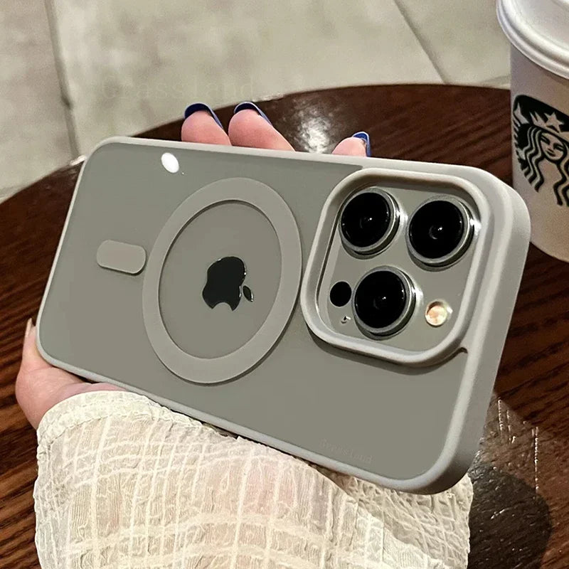 Shockproof Acrylic Magnetic Clear Phone Case For iPhone 16 15 14 13 12 11 Pro Max 14 Plus Magsafe Wireless Charge Hard PC Cover