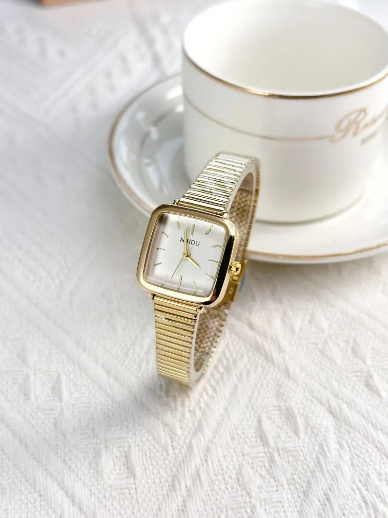 Retro Steel Strap Watch for Women Luxury Gift Square Quartz Watch Students Casual Ladies Wristwatch Dropshipping Reloj Mujer