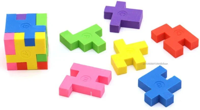 Block Puzzle Maze Toy Cube Rubber Eraser Kids Educational Toys Reward Prizes Toy Party Toys Favors Gift kids Learning supplies