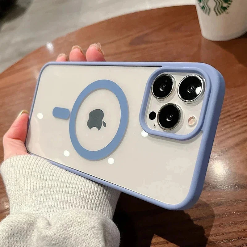 Shockproof Acrylic Magnetic Clear Phone Case For iPhone 16 15 14 13 12 11 Pro Max 14 Plus Magsafe Wireless Charge Hard PC Cover