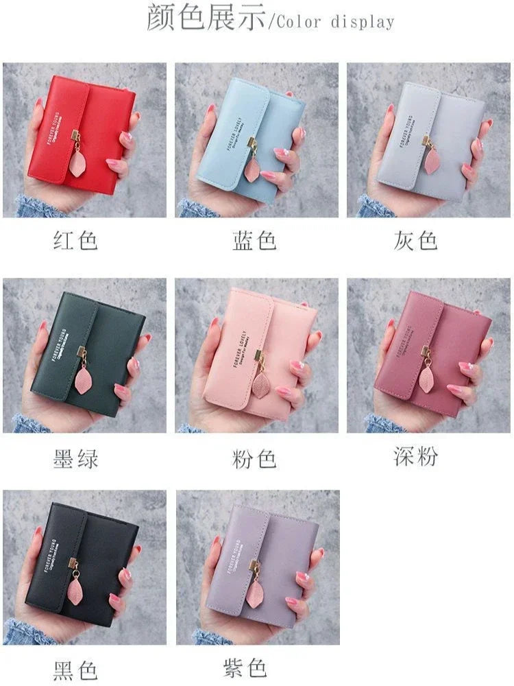 Fashion Short Women Wallets PU Leather Women Luxury Tassels Wallet Hasp Small Wallet Trend Coin Purse Ladies Card Holder Purses