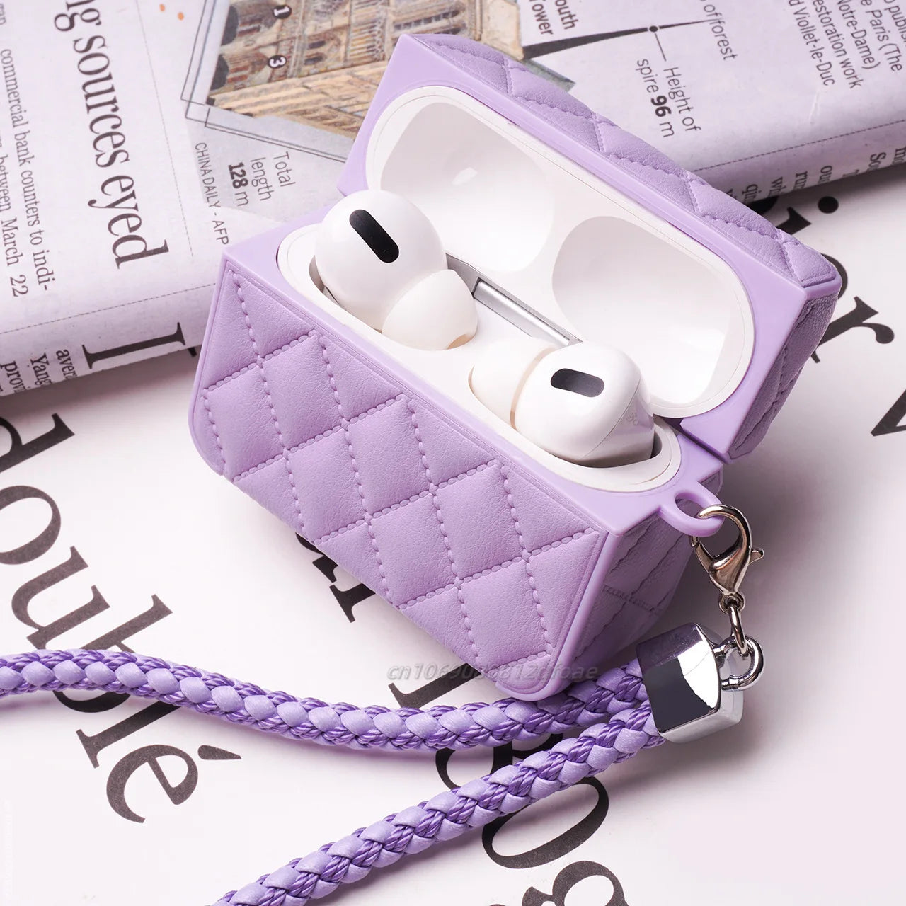 Airpod Pro 2 Leather Case Cover with keychian luxury Earphone Case For apple air pods pro 1 2 3  case for airpod pro 2 cover