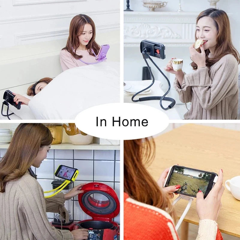 Phone Holder Hanging Neck Lazy Cell Smart Phone Mount Accessories Adjustable 360° Degree Phone Holder Stand for iPhone Samsung