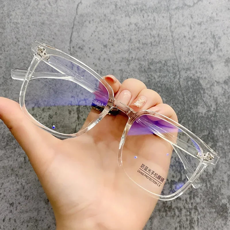 Square Frame Anti-blue Glasses for Men Women Fashion Simple Computer Glasses Light Blocking Lenses Glasses Eyewear