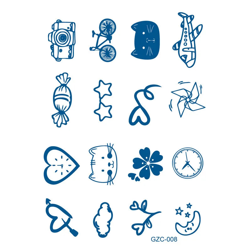 Finger Cochlear Herbal Fruit Juice Tattoo Sticker Waterproof Men Women Lasting Small Love Planet Semi Permanent Temporary Tattoo