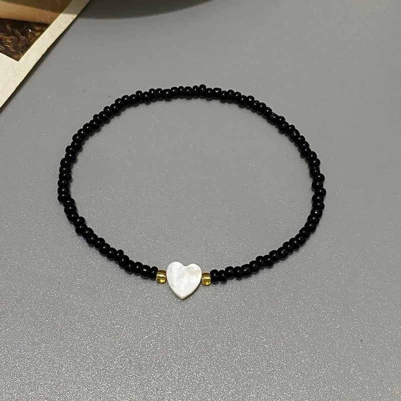 Nature shell Love Heart Bracelet for Girl Women Hand Jewelry Cute Romantic Handmade Bracelet Gift for Friend Wholesale