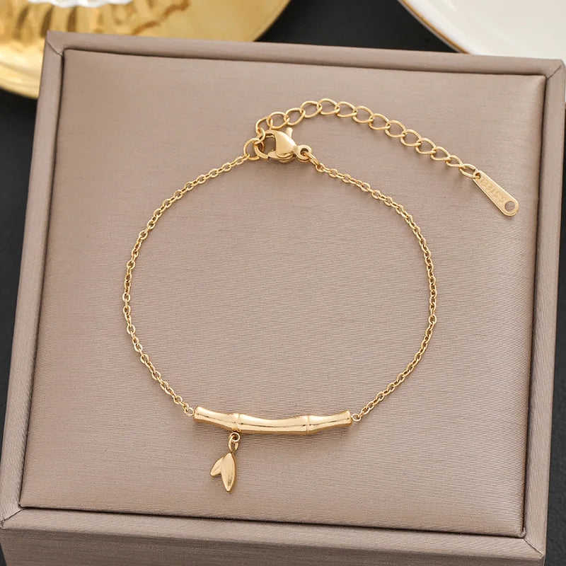 316 Stainless Steel Butterfly Heart Belt Twist Multilayer Chain Bracelet For Women Jewelry Party Gifts Bijoux Pulsera