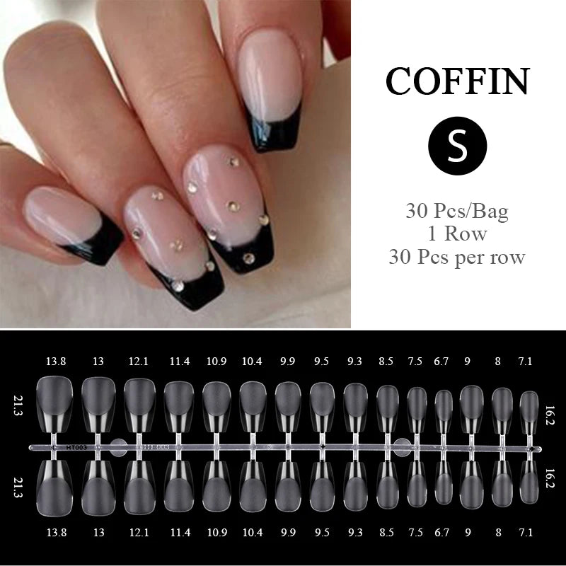 30pcs Gradient Fake Nails French Blush Nude Nail Waterproof Faux Medium Coffin False Nails Fingernails Press On Nails Tips  Mani