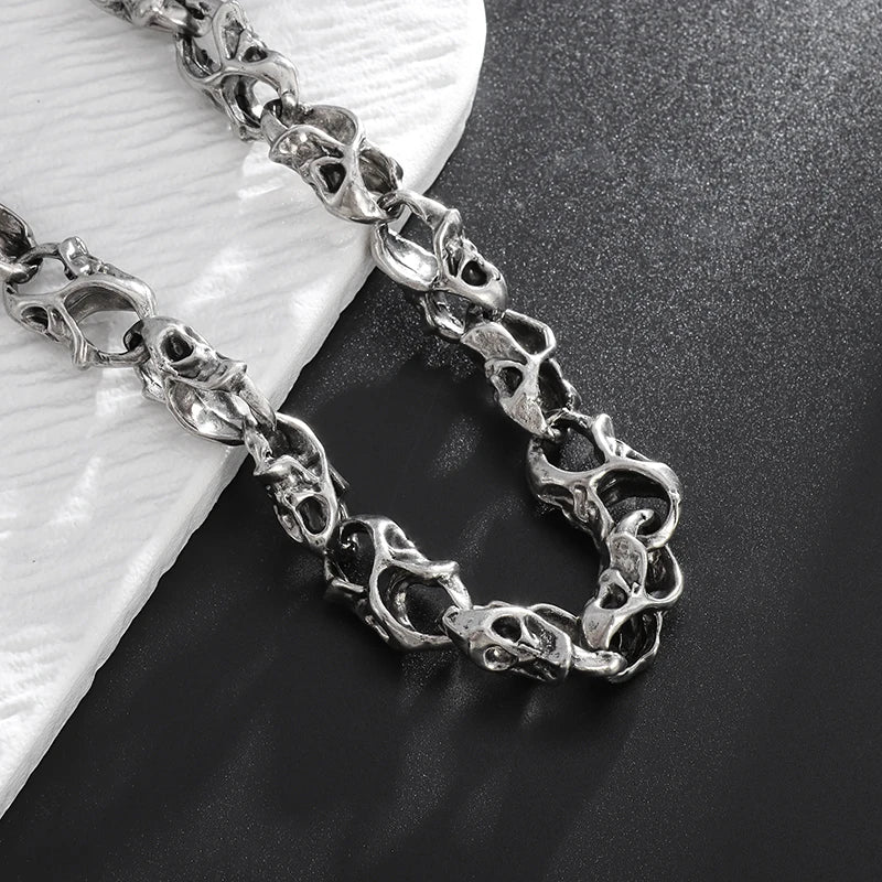 Slim Heavy Waist Chain Men Skull Keychain Wallet Chain Gothic Biker Fashion Accessories