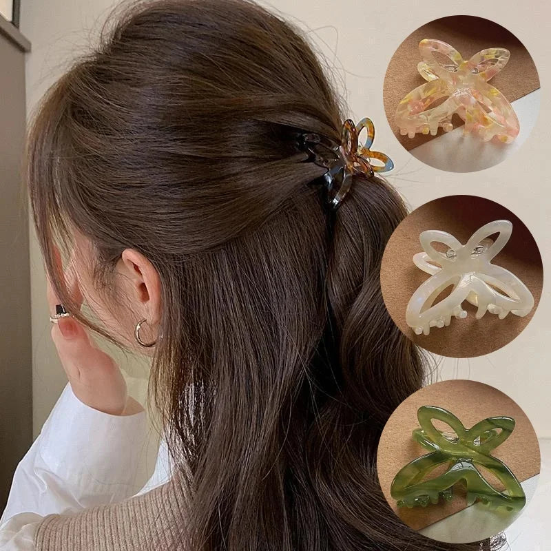 Half Tie Hair Clip Female Back of Head Clip Butterfly Grab Clips New Shark Clip Shattered Hair Clips Advanced Sense Hair 집게핀