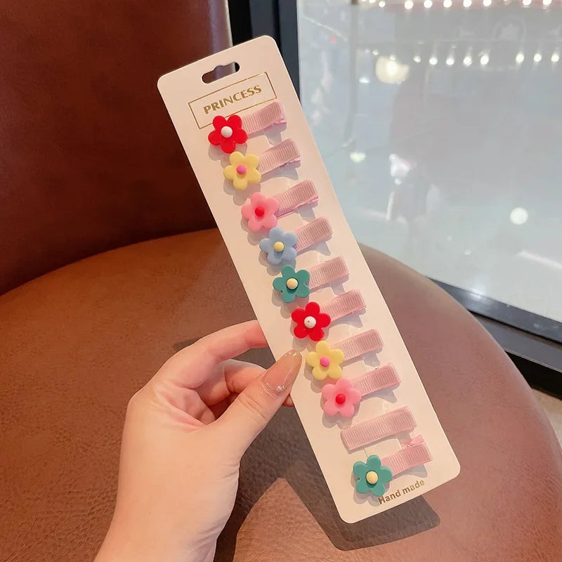 10 PCS Children Hairpin Fruit Hair Clips Baby Side Bangs Clip for Kawaii Girls Headdress Hair Accessories Baby Bows 2023 New