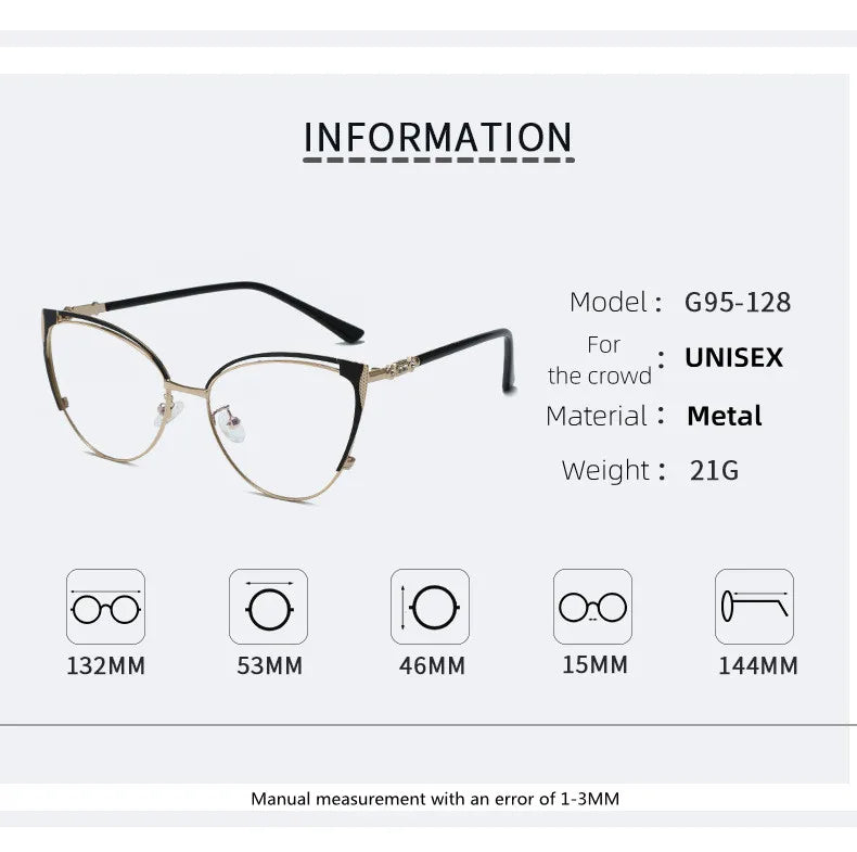 Brand Design Retro Lady Cat Eye Glasses Frame Anti Blue Light Computer Goggles Women Fashion Eyewear Gafas Mujer Anti Luz Azul