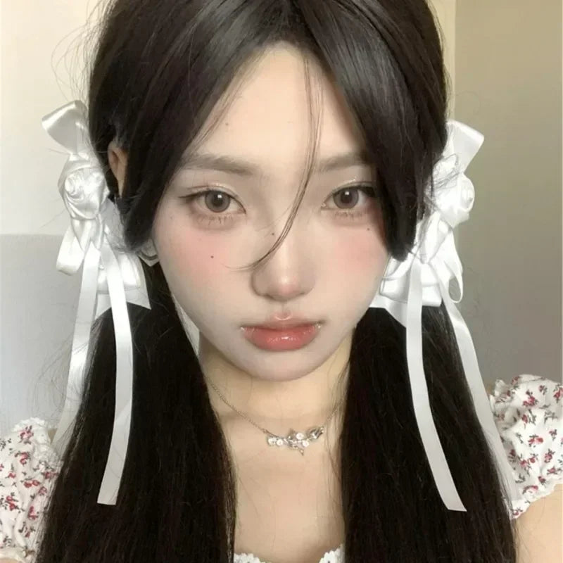 1/2pcs Star Bowknot Hair Clips for Girls Kawii Barrettes Cute Hair Accessoires Kids Colored Ribbon Woman Hairpins Hairgrip Gifts