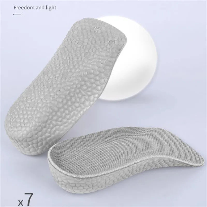1.5-3.5CM Invisible Height Increasing Insole Orthopedic Arch Support Insole Soft Elastic Light Weight for Men Women Shoes Pads