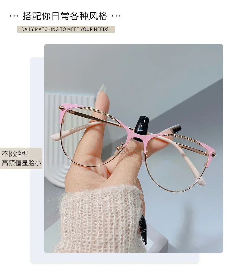 Fashion Luxury Women Transparent Anti Blue Light Glasses Computer Eyewear Frame Men Brand Designer Optical Spectacle Eyeglasses