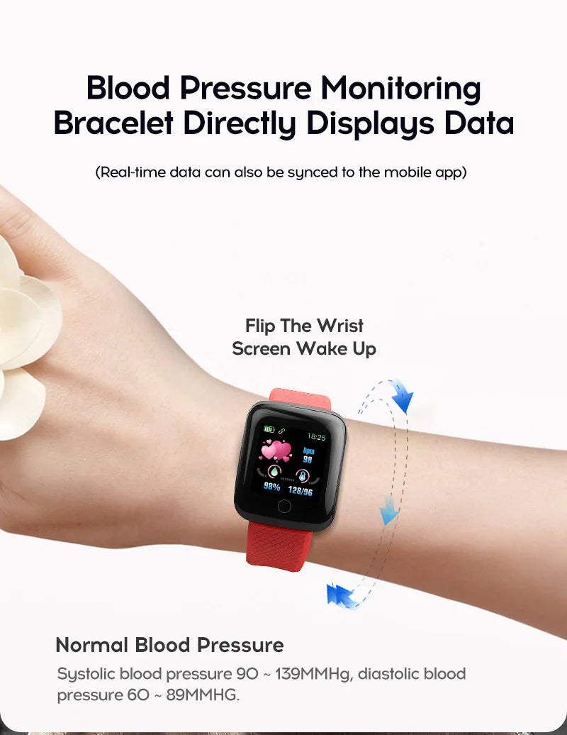New 116plus Smart Watch Women Men Full Touch Screen Sport Fitness Watch Man IP67 Waterproof Bluetooth For Ios Android Smartwatch