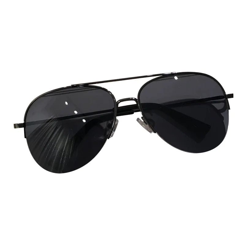 Fashion Gradient Sunglasses for Men Big Frame Pilot Sun Glasses Brand Design Anti-reflective