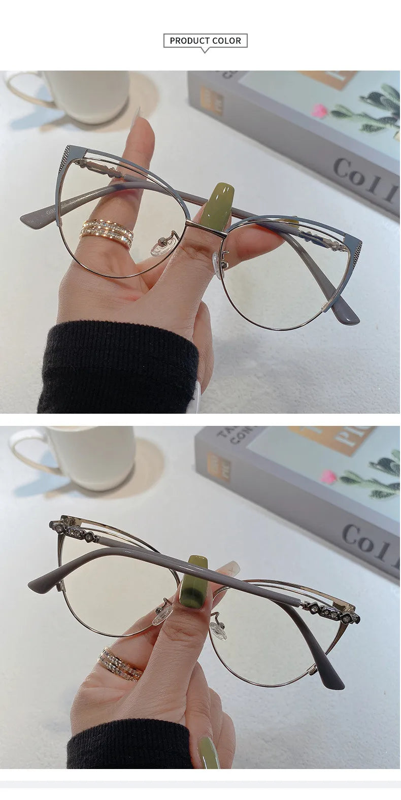 Brand Design Retro Lady Cat Eye Glasses Frame Anti Blue Light Computer Goggles Women Fashion Eyewear Gafas Mujer Anti Luz Azul