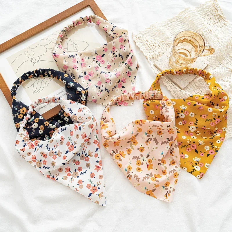 Elastic Children Printed Headband Mother Aldult Hijab Floral Baby Bandanas Kids Headwear Hats Newborn Head Scarf Accessories