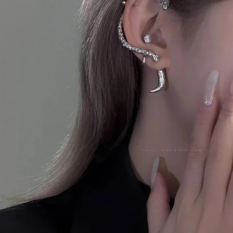 1Pc Snake Earring Clips Without Piercing Punk Non Pierced Clip Earrings Ear Cuffs for Women Men Fake Piercing Jewelry New