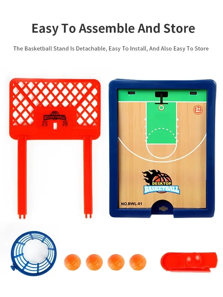 Mini Desktop Tabletop Toys Portable Finger Basketball Game Shooting Machine Party Table Interactive Sport Games for Kids Adults