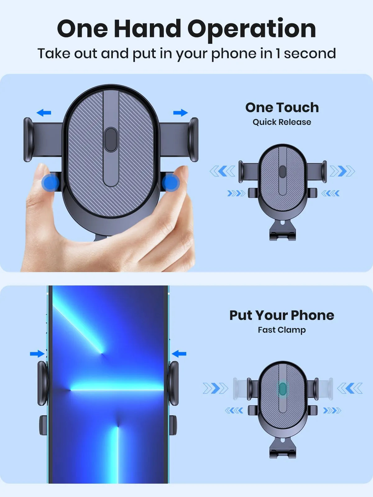 Gravity Car Phone Holder Auto Air Vent Clip Cell Smartphone GPS Support 360 Degree Rotation Air Outlet Mount for Mobile Phone