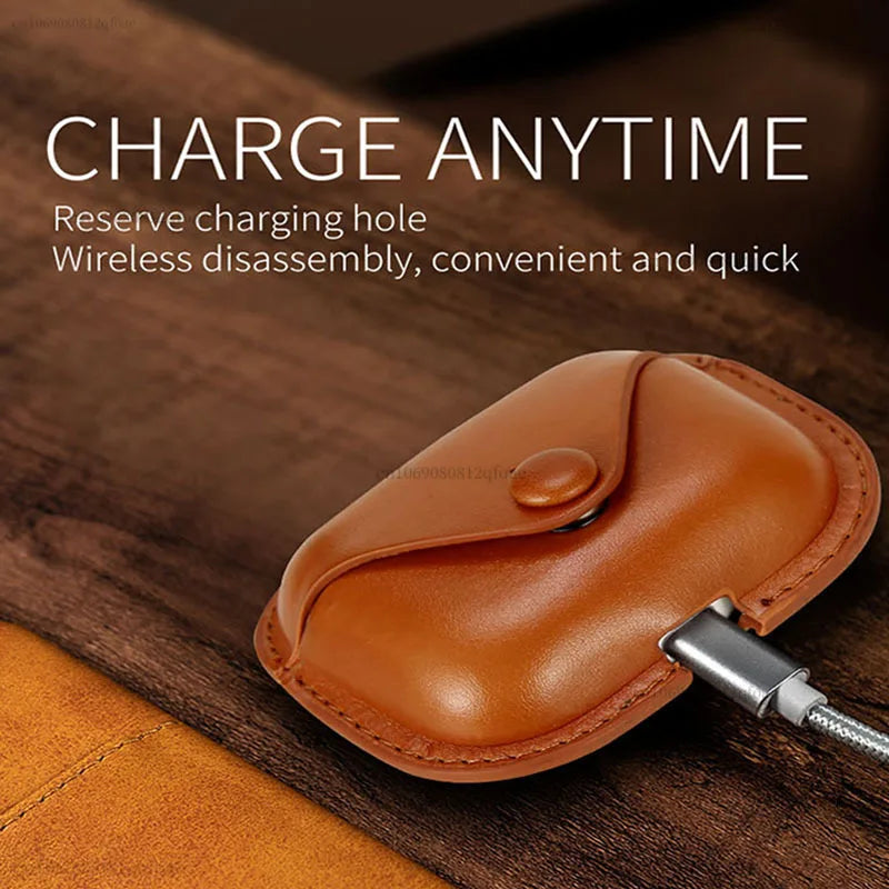 For Airpods Pro 2 Case Leather Business Earphone Case Headset Shell Headphone Cover For Apple Air Pod 3 Pro 2nd Generation 2024