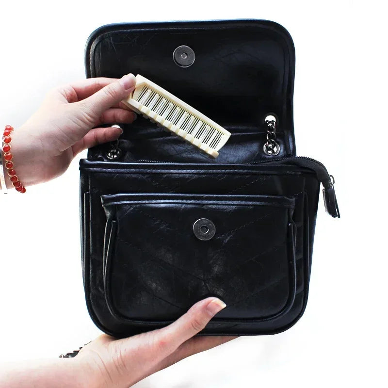Student Two Types of Comb Teeth Foldable Combs Women Men Folding Pocket Comb for Travel Styling Tool Mini Portable Hair Brush
