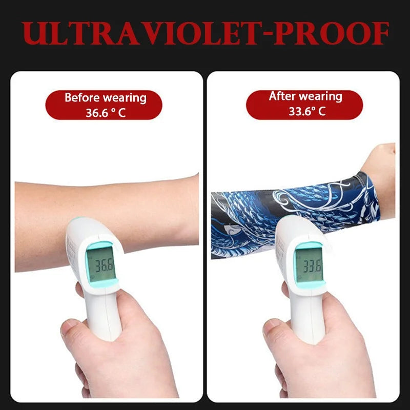 Gloves Sun UV Protection Hand Protector Cover Arm Sleeves Ice Silk Sunscreen Sleeves Outdoor Arm Cool Sport Cycling Sleeves