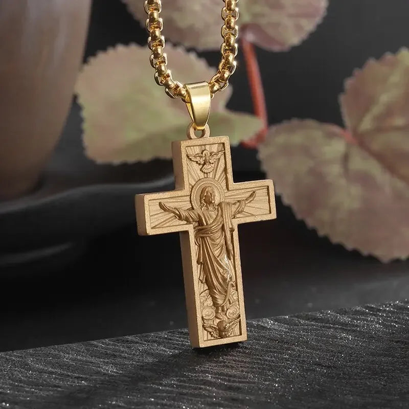 Exquisite Christ The Savior Jesus Necklace Men Women Religious Prayer Lucky Amulet Jewelry
