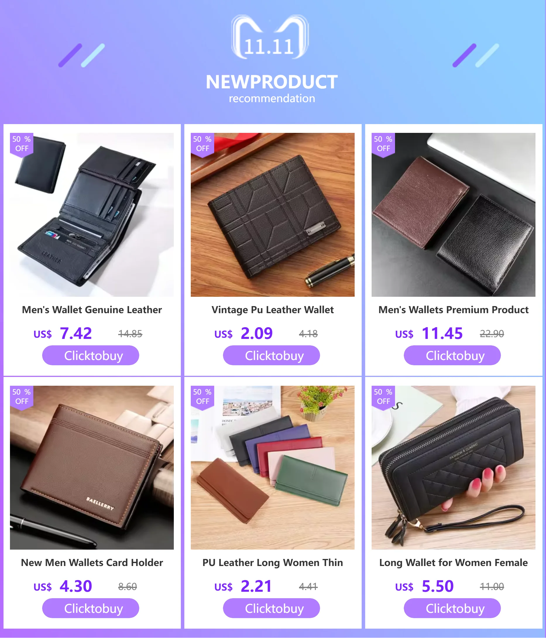 Vintage Pu Leather Wallet Minimalist Purse for Men Money Change Pouch Credit Card Holder Man Birthday Gifts Purse  Card Holder