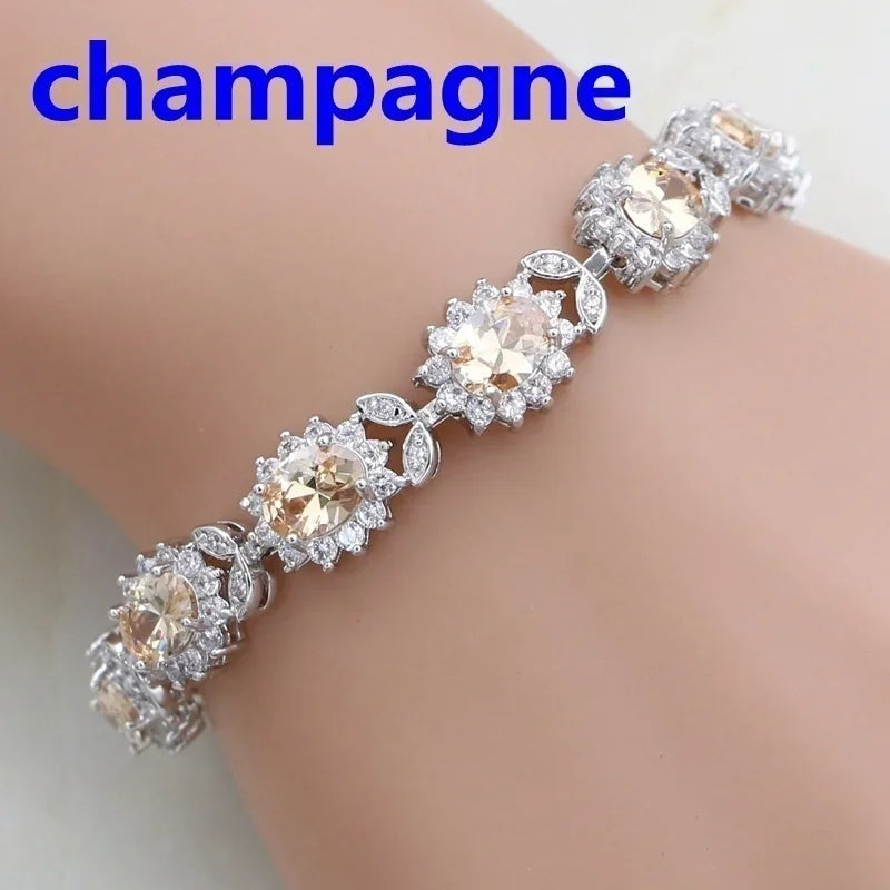 Elegant Shiny Water Drop Zircon Bracelet Fashionable Charm Jewelry Suitable for Daily and Banquet