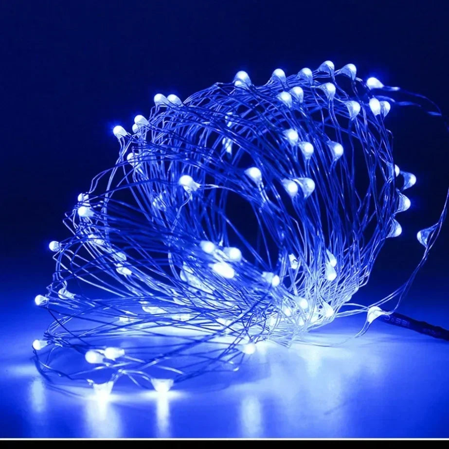 5M Waterproof LED String Lights Copper Wire Fairy Lights Battery Operated DIY Wedding Party Christmas Decoration Lights String