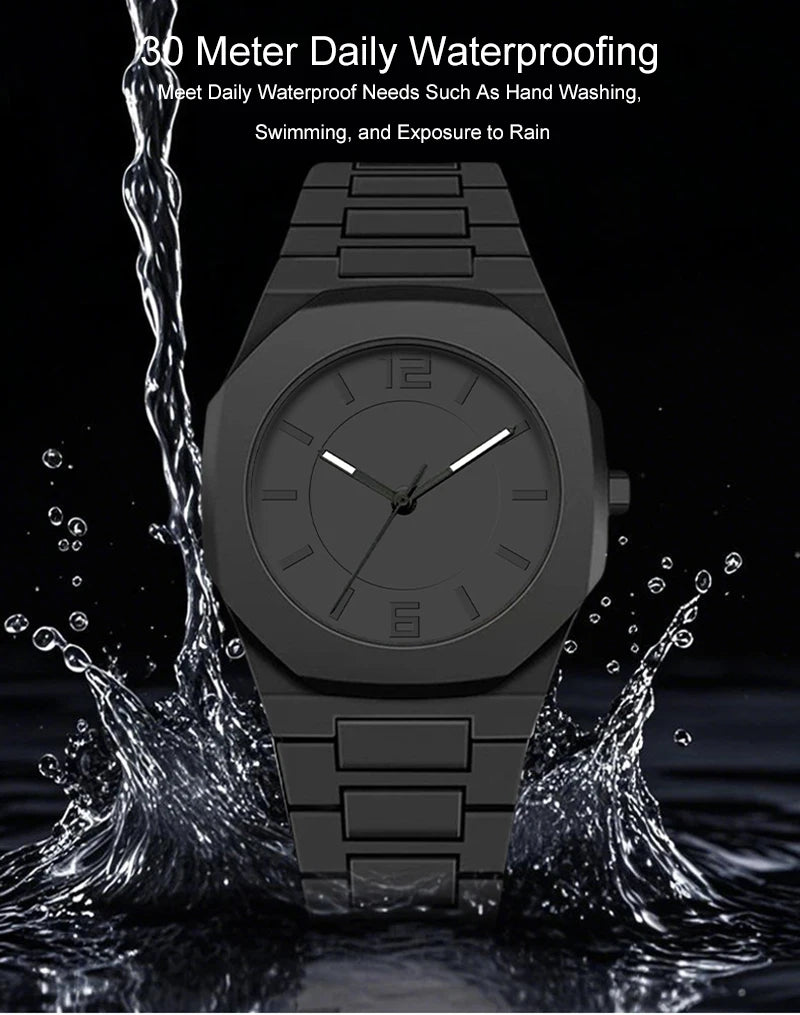 UTHAI 2025 New Men's Watches Business Waterproof Plastic Wristbands Fashionable And Casual Quartz Watches Reloj Hombre