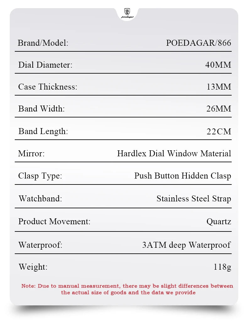 POEDAGAR Square Men Watch Waterproof Luminous Chronograph Calendar Man Wristwatch Stainless Steel Quartz Men's Watches+Box Reloj