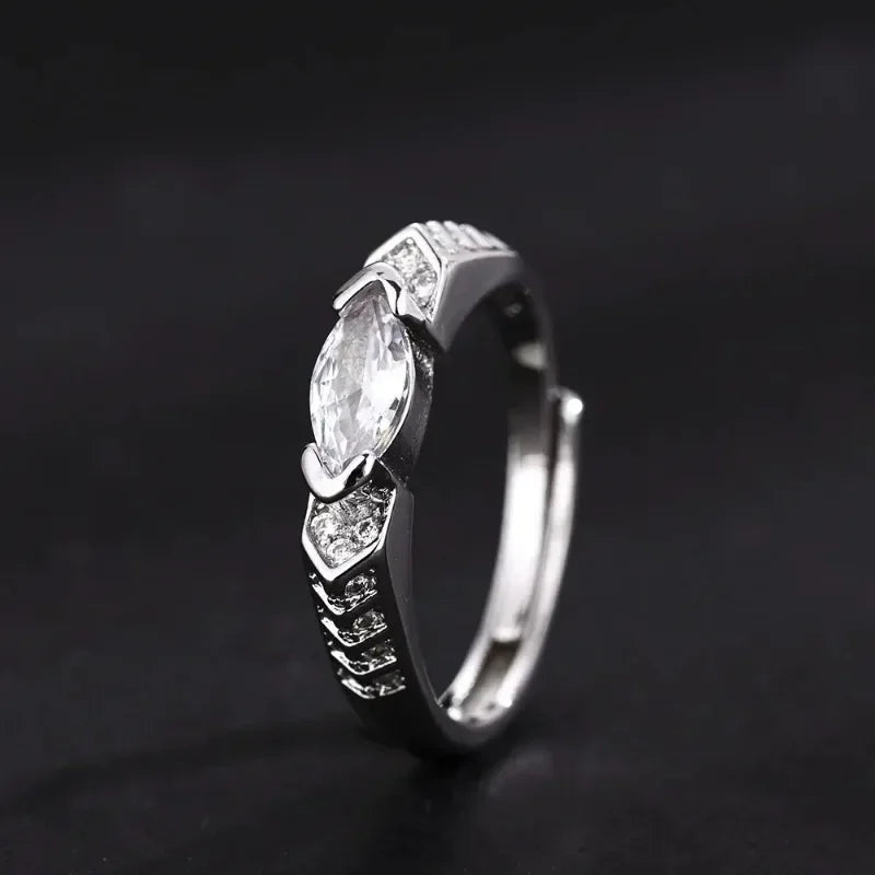 Hot Selling Colored Horse Eye Ring Set with Swiss Diamonds/Cubic Zircon Hip-hop Pop Style Mens  Rings