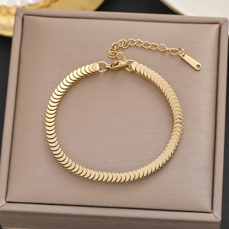 316 Stainless Steel Butterfly Heart Belt Twist Multilayer Chain Bracelet For Women Jewelry Party Gifts Bijoux Pulsera