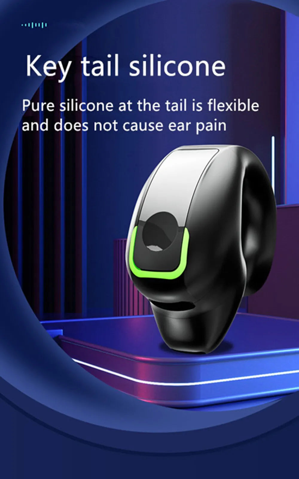 Bone Conduction Earbuds Waterproof Mini Single Ear Clip Earphone Bluetooth-compatible 5.3 Wireless Headphone for Call Smartphone
