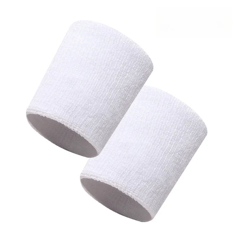 Cotton Fitness Run Sweatband Gym Wristband Sport Bracers Sweat Towel Wrist Support Band Cuff Tennis Wrist Guard Protector Strap