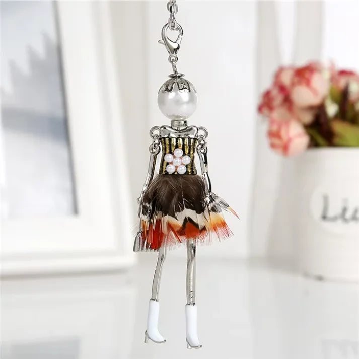 New Women Doll Long Chain Necklace Shining Dress Pendant Handmade Girl Maxi Necklaces & Pendants Brand Hot Fashion Jewelry